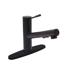 Huntington Brass One Handle Matte Black Pull-Out Kitchen Faucet