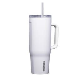 Corkcicle Cruiser 40 oz Gloss White BPA Free Insulated Straw Tumbler