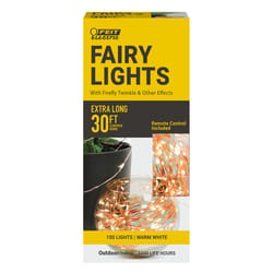 Feit LED Fairy String Lights White 30 ft. 100 lights