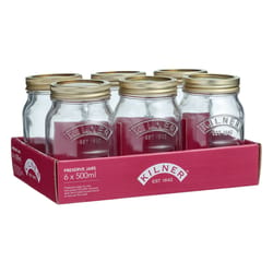 Kilner Regular Mouth Preserve Jar 17 oz 6 pk