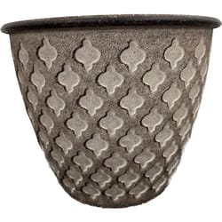 Robert Allen 14 in. D Steel Dilorion Planter Beige