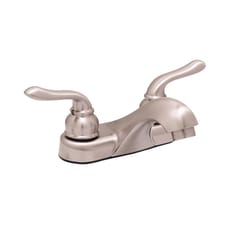 Huntington Brass Isabelle Satin Nickel Traditional Centerset Bathroom Sink Faucet 4 in.