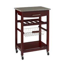 Linon Home Decor Traditional 15.75 in. W X 22.83 in. L Rectangular Kitchen Cart