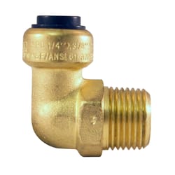 Apollo Tectite Push to Connect 1/4 in. PTC in to X 3/8 in. D MPT Brass 90 Degree Elbow