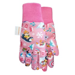 Midwest Quality Gloves One Size Fits All Jersey Paw Girl Multicolored Cold Weather Gloves