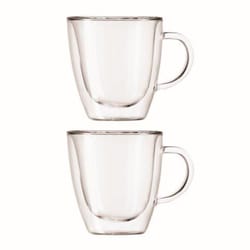 OGGI Brew Clear Borosilicate Glass Double Wall Cup 2 pc