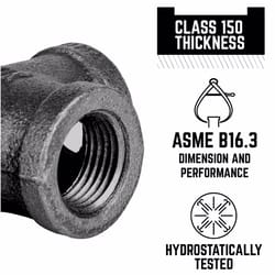 STZ Industries 3 in. MIP each X 1-1/2 in. D FIP Black Malleable Iron Hex Bushing