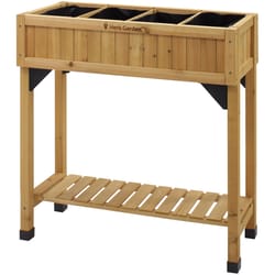 VegTrug 31.5 in. H X 30.7 in. W X 12.3 in. D Wood Herb Garden Planter Natural