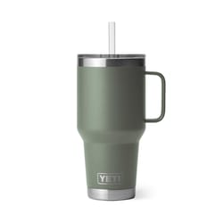 YETI Rambler 35 oz Camp Green BPA Free Straw Mug