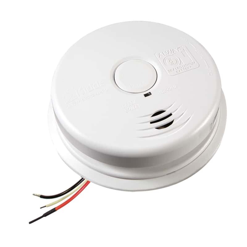 Kidde Worry-Free Hard-Wired w/Battery Back-up Ionization Smoke Detector ...