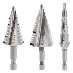 Diablo M2 Steel Step Drill Bit Set Hex Shank 3 pc