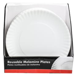 Chef Craft White Melamine Paper-like Side Plate 9 in. D 24 pc