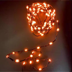 Celebrations Orange/Purple 100 ct LED Prelit Ribbon Lights