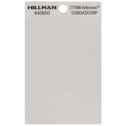 HILLMAN 3 in. Reflective Black/Silver Vinyl Self-Adhesive Special Character Blank 1 pc