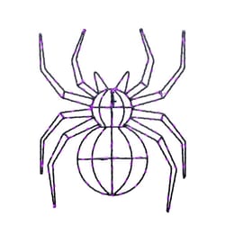 Celebrations Purple 150 ct 16 in. LED Prelit Illuminated Spider Halloween Decor