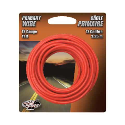 Coleman Cable 11 ft. Stranded 12 Ga. Primary Wire Red - Ace Hardware