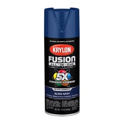 Krylon Fusion All-In-One Gloss Navy Paint+Primer Spray Paint 12 oz