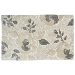 Simple Spaces 21 in. W X 33 in. L Multi-Color Mocha Roses Polyester Accent Rug