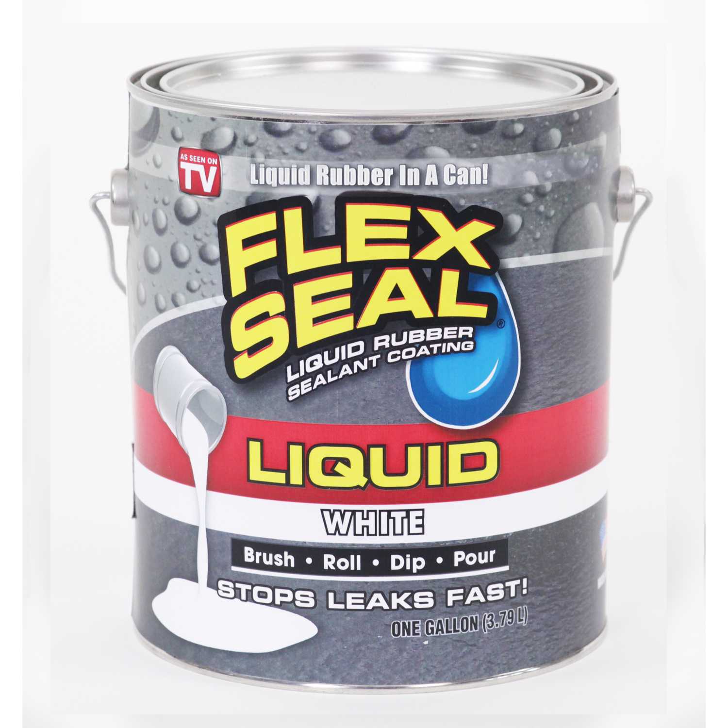 Flex Seal As Seen On TV Satin White Liquid Rubber Sealant Coating 1 gal