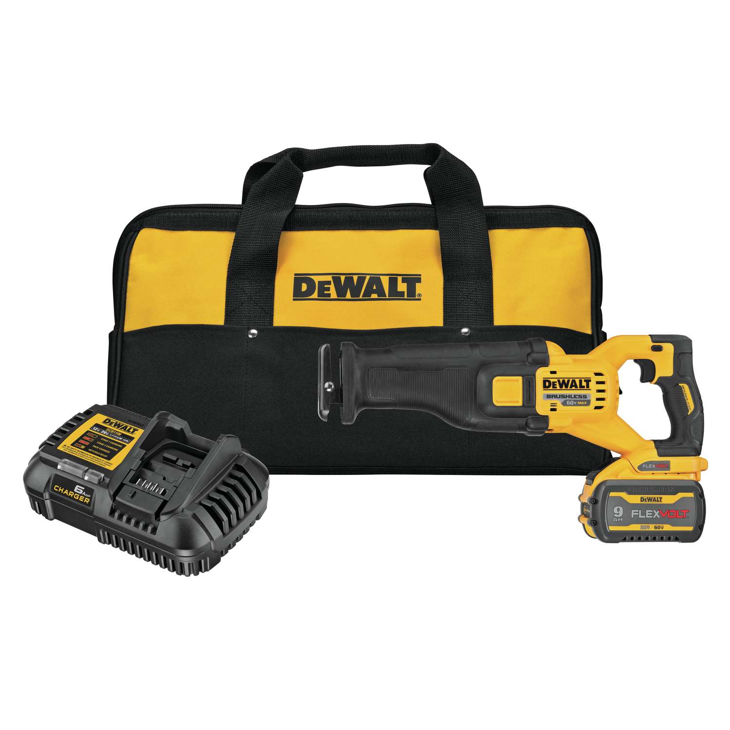 DeWalt 60V MAX FLEXVOLT 60 V Cordless Brushless Reciprocating Saw Kit (Battery & Charger)