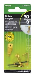 Hillman AnchorWire Steel-Plated Classic Picture Hanger 20 lb 3 pk