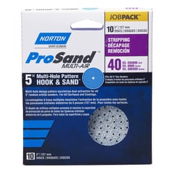 Norton ProSand 5 in. Zirconia Alumina Hook and Loop H831 Sanding Disc 40 Grit Extra Coarse 10 pk