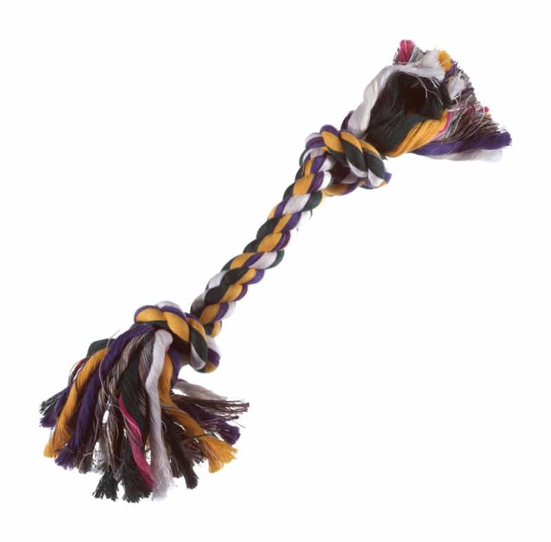 Diggers Multicolored Rag Bone Cotton Rope Dog Tug Toy Small 1 Ace