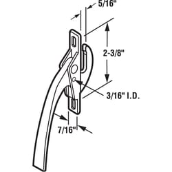 Prime-Line 0.1 in. L Painted Aluminum Zinc Casement Locking Handle 1 pk