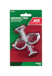 Ace 3-1/2 in. L Chrome Silver Metal Medium Undershelf Hook 2 pk