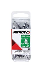 Arrow 3/16 in. D X 1/8 in. Aluminum Rivets Silver 18 pk