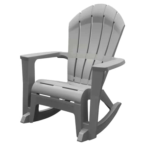 Adams Big Easy Westport Gray Resin Frame Adirondack Rocker