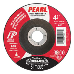 Pearl Abrasive Redline 4-1/2 in. D X 7/8 in. Aluminum Oxide Cut-Off Wheel 1 pc