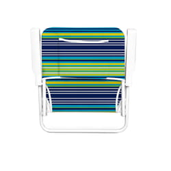 Caribbean Joe White Steel Frame Foldable Lounge Chair