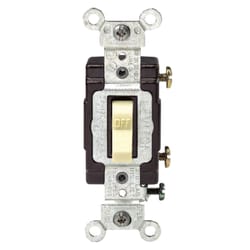 Leviton Commercial Illuminated 15 amps Toggle Switch Ivory 1 pk