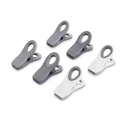 HIC Kitchen Gray/White Plastic/Stainless Steel Multi-Purpose Magnetic Clips