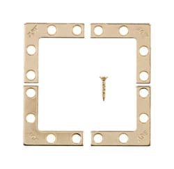 Ace 1-1/2 in. H X 2.750 in. W X 1-1/2 in. D Brass Flat Corner Brace