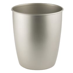 iDesign Hamilton Silver Steel Classic Trash Can