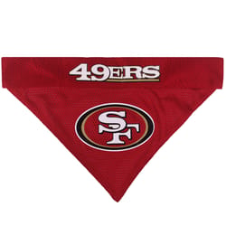 Pets First Red/White San Francisco 49ers Cotton/Nylon Dog Collar Bandana Small/Medium