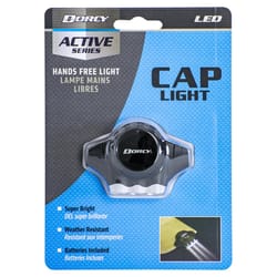 Dorcy 13 lm Black LED Cap Light CR2016 Battery