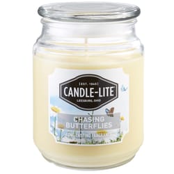 Candle-Lite Yellow Chasing Butterflies Scent Candle 18 oz