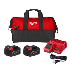 Milwaukee 18 M18 Lithium-Ion Battery and Charger Starter Kit 4 pc