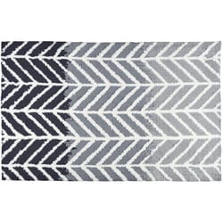 Simple Space 21 in. W X 33 in. L Gray Straight and Arrows Accent Rug