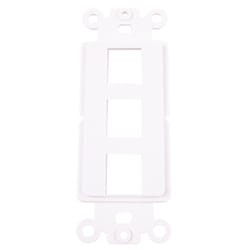 Monster Just Hook It Up White 3 gang Plastic Keystone Wall Plate 1 pk