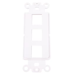 Monster Just Hook It Up White 3 gang Plastic Keystone Wall Plate 1 pk