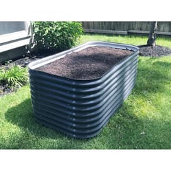 Vego Garden 32 in. H Metal 9 in 1 Garden Bed Olive Green