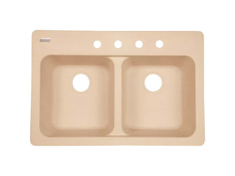 Franke Kindred Tectonite Dual Mount 33 in. W X 22 in. L Two Bowls Kitchen Sink Ace Hardware