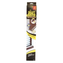 M-D Draft Buster Brown Cloth/Foam Seal For Doors and Windows 3 ft. L X 3-11/32 in.
