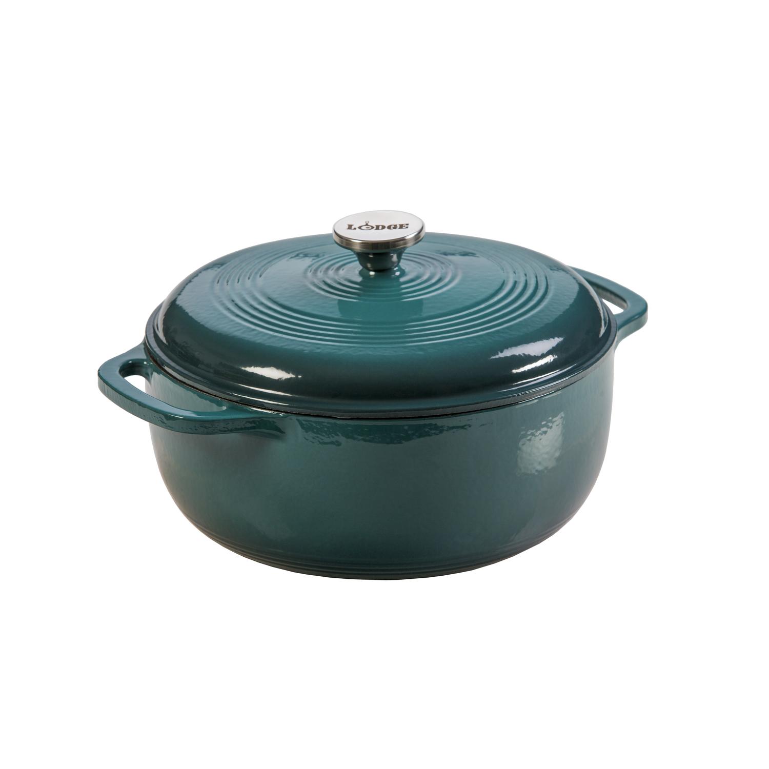 Lodge Cast Iron Dutch Oven 6 qt Turquoise Sansujyuku sansujyuku.com