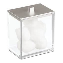 iDesign Clarity Brushed Clear Plastic Canister