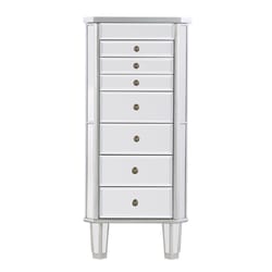 Linon Home Decor Merlin Modern 18 in. W X 12 in. L Rectangular Jewelry Armoire